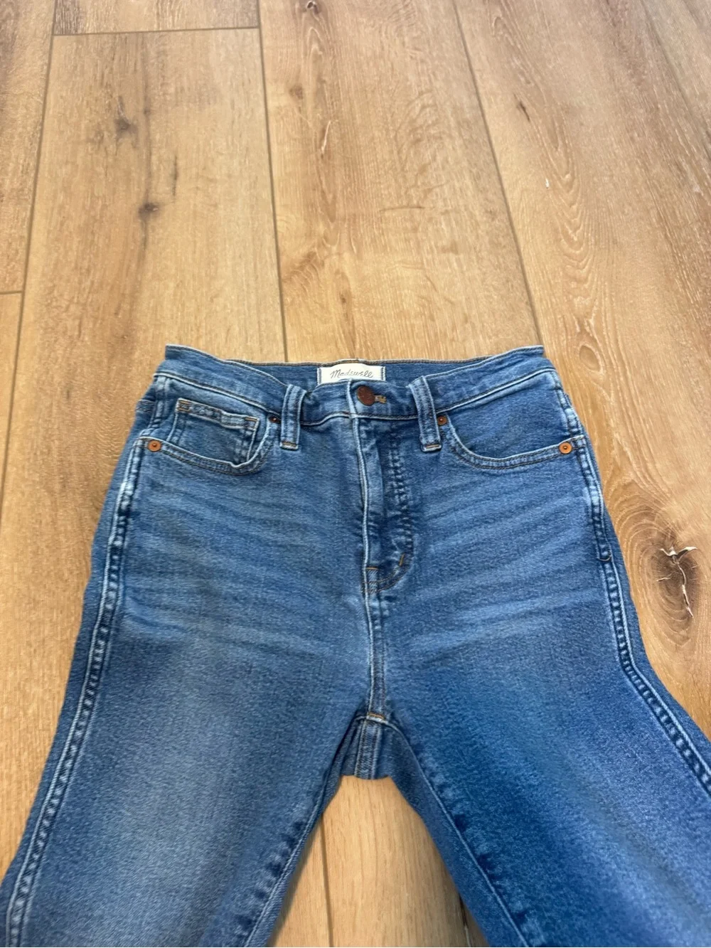 MADEWELL 10” HIGH RISE SKINNY CROP JEANS SIZE 25
